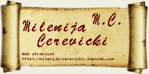 Milenija Čerevicki vizit kartica